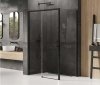 NEW TRENDY Kabina prysznicowa 100x80 Prime Black drzwi przesuwne Lewa D-0316A/D-0128B